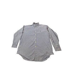 Ralph Lauren Blake Mens XL Purple Gingham Check Long Sleeve Button-Down Shirt